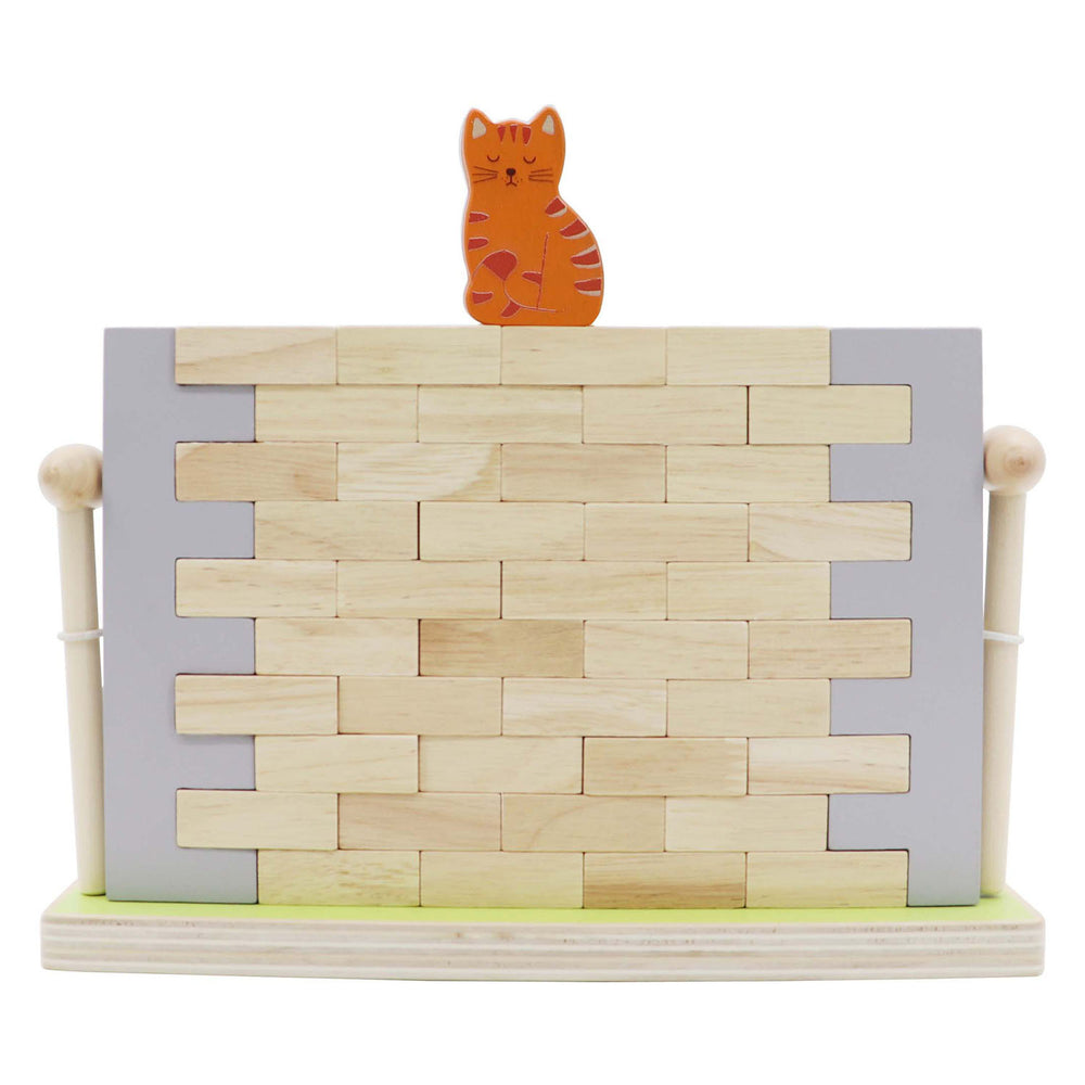 Houten blokken muur balansspel, 44dlg.