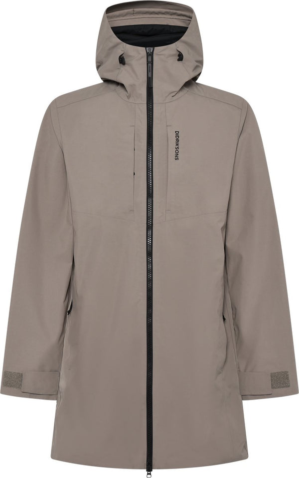 Didriksons sören usx parka unisex outdoorjas - ash brown