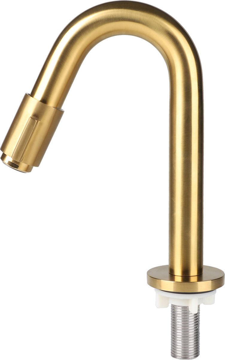 Differnz fonteinkraan gebogen 19cm mat goud