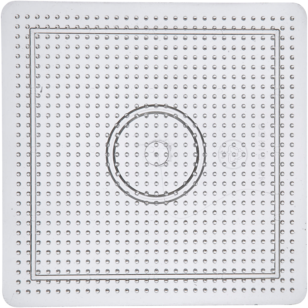 Creativ company strijkkralenbordje vierkant helder, 14,5 x 14,5cm