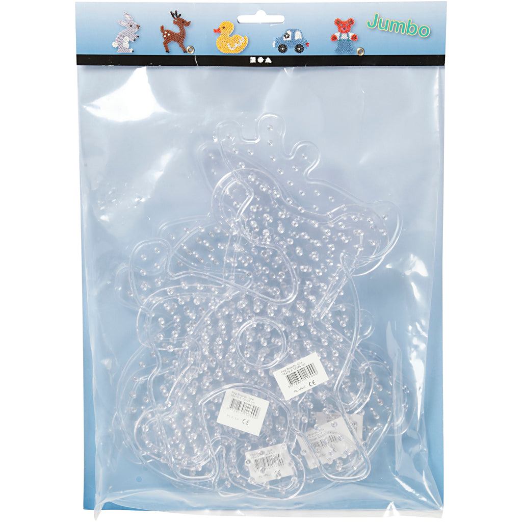 Creativ company https: www.cchobby.nl onderplaat-teddybeer-auto-rendier-eend-en-konijn-afm-16x19-5-19x24-cm-jumbo-helder-5-stuk-1-doos