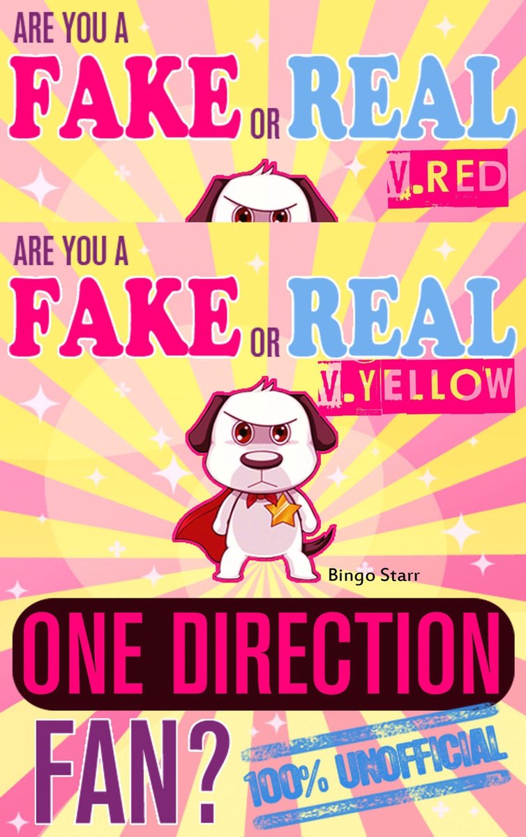 Are you a fake or real one direction fan? bundle version - red and yellow - the 100% unofficial quiz and facts trivia travel set game