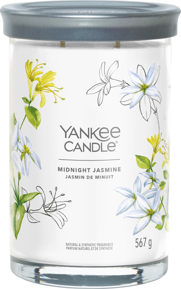 Yankee candle - midnight jasmine large tumbler geurkaars - 100 branduren - twee lonten