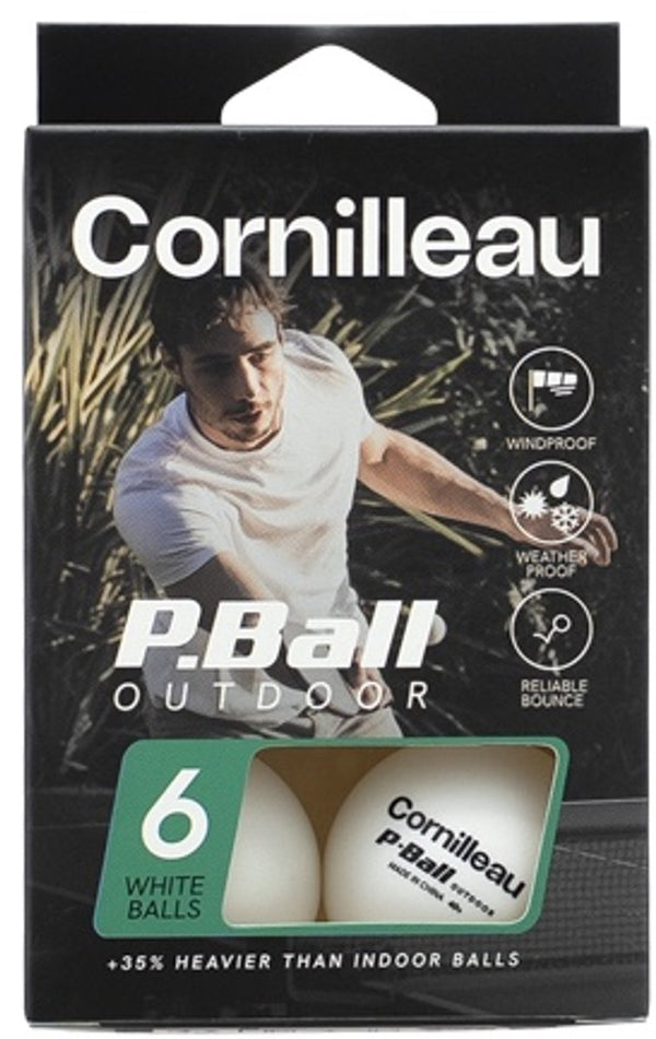 Cornilleau pingpongballen outdoor ultradurable x6