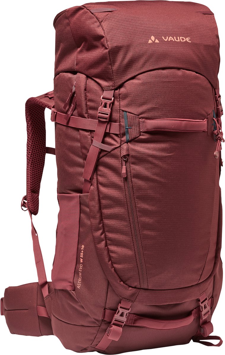 Vaude trekkingrugzak toeristische rugzak women's astrum evo 55 + 10 dark cherry donkerrood