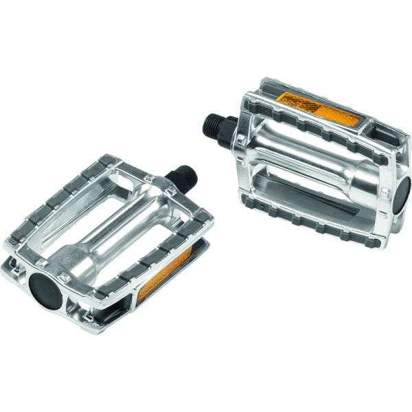 Pedaalset Ergotec 658 9 16 met reflector - zilvergrijs