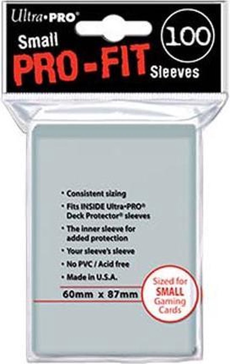 Ultrapro speelgoed | kaartspel - sleeves pro-fit clear small c100