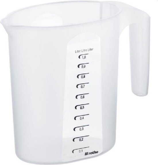 Rotho topline maatbeker 1l transparant