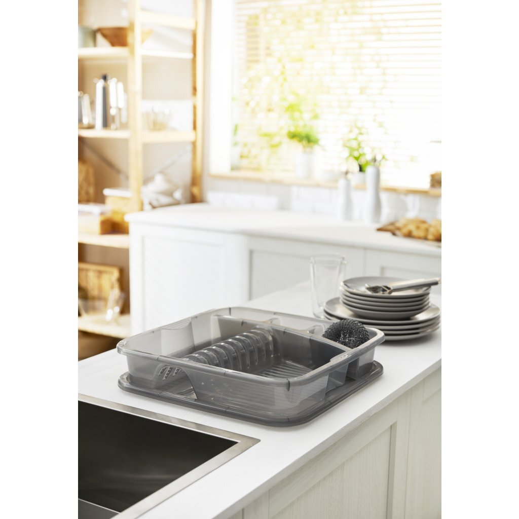 Rotho geometrische afdruiprek antraciet