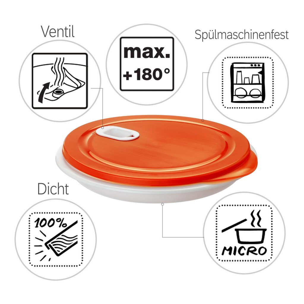 Rotho micro clever magnetronbord 1.2l 26x4.8 cm papaya rood wit