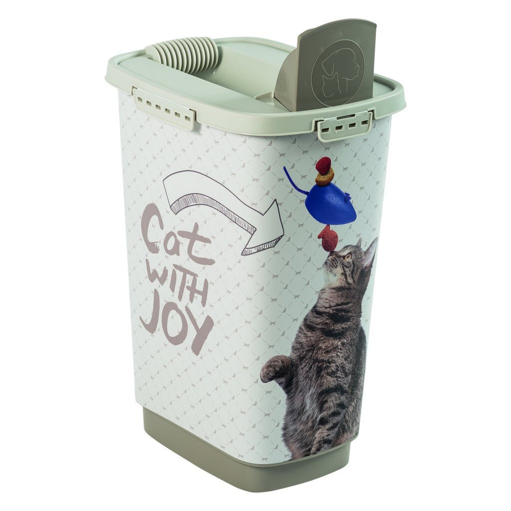 Rotho Cody kattenvoercontainer 25l cappuccino zand