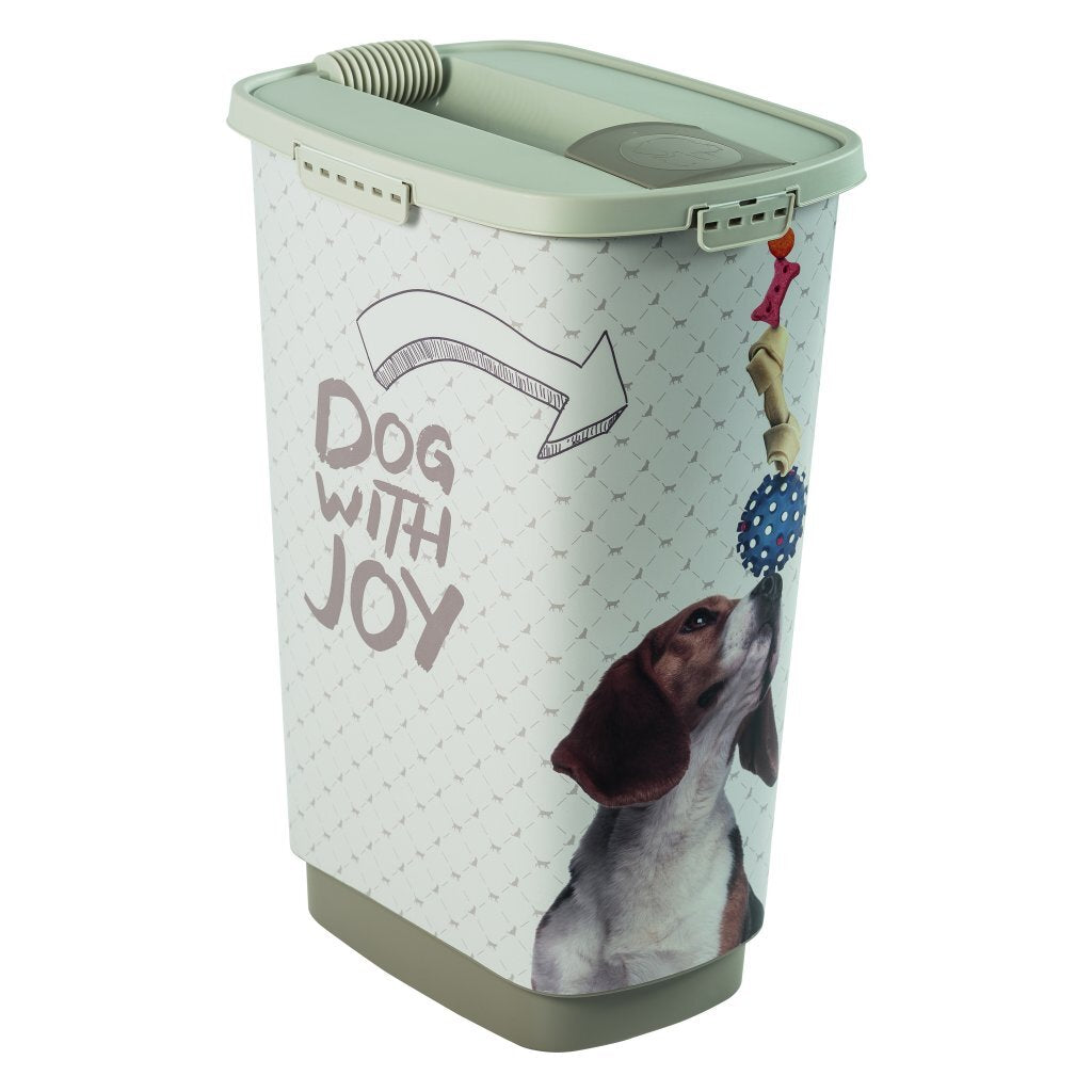 Rotho cody dog pet food container 50l cappuccino zand