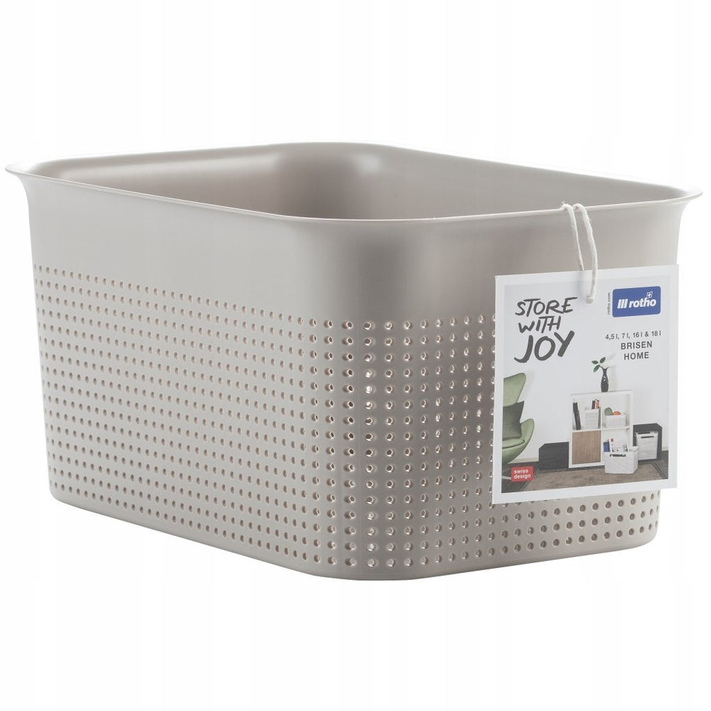 Rotho brisen opbergmand 26.2x18x13 cm 4.5l cappuccino