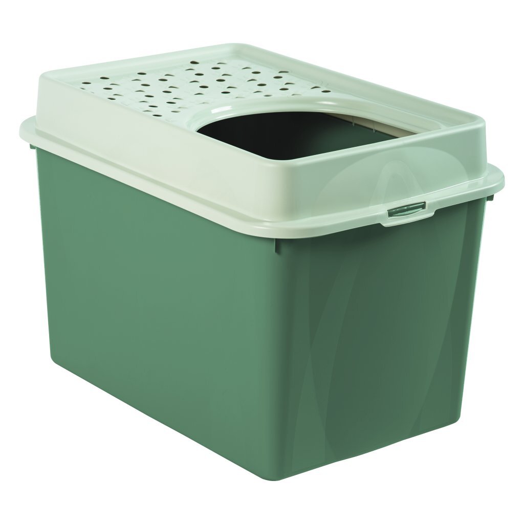 Rotho eco berty kattenbak met boveningang groen zand