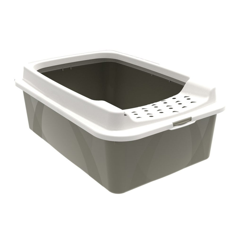 Rotho eco bonnie kattenbak met boveningang m cappuccino zand