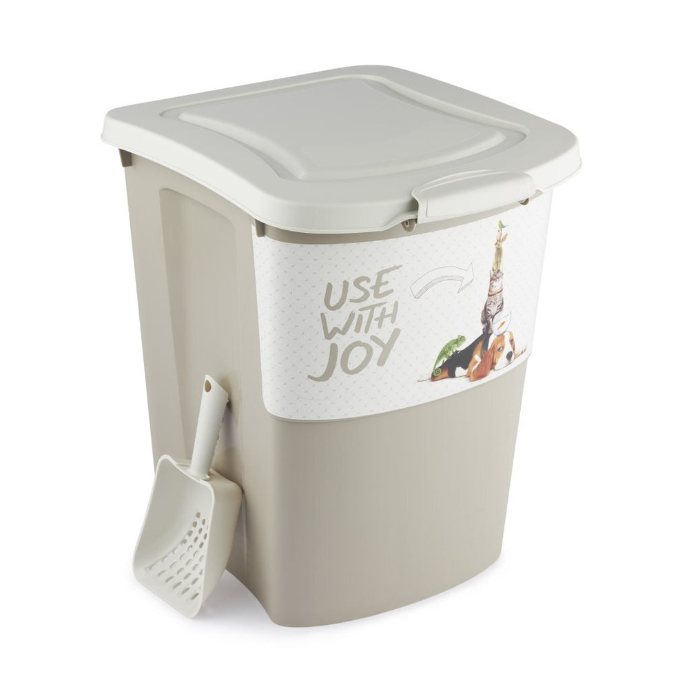 Rotho archie dierenvoercontainer 38l cappuccino