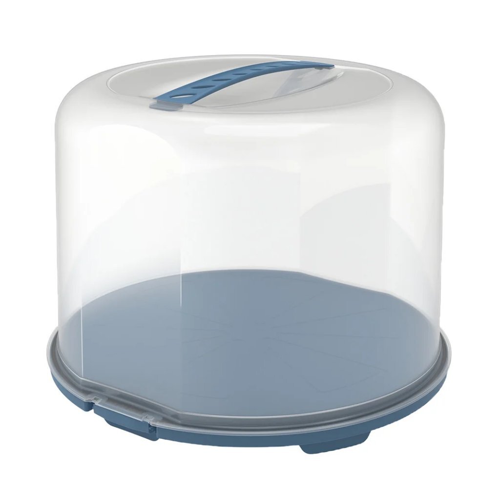 Rotho verse taartdoos xl 35,5x34,5x26 cm horizon blauw transparant
