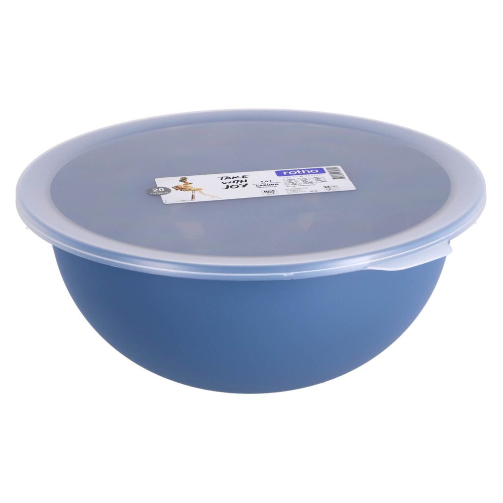 Rotho schaal met deksel 4.8l horizon blauw