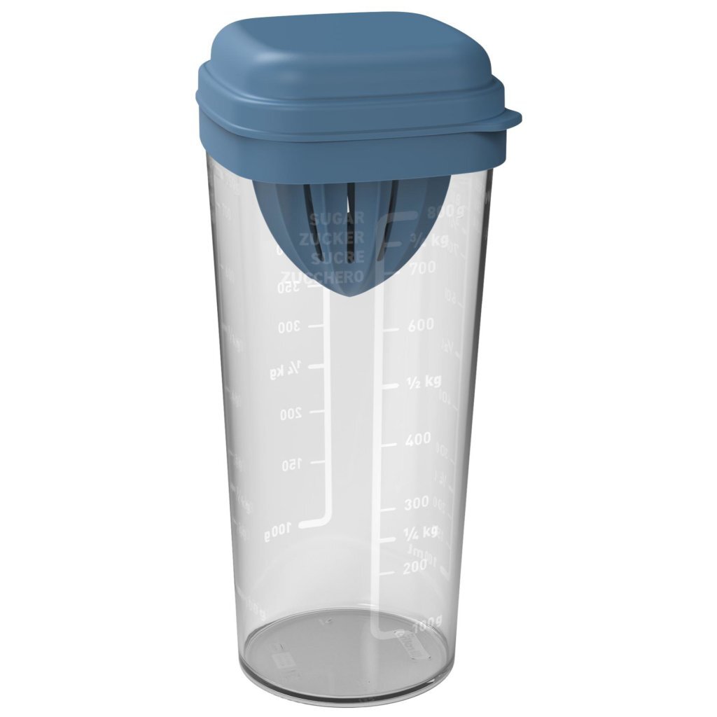 Rotho shaker met pers 1 l hok horizon blauw