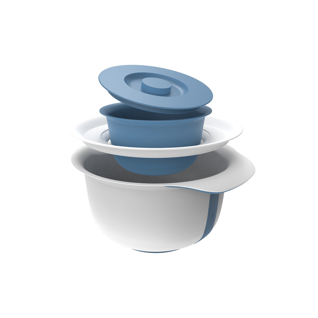 Rotho verse beslagkom met spatdeksel 4l horizon blauw