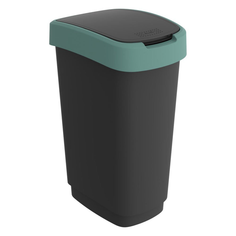 Rotho twist afvalbak 50l mistletoe groen antraciet