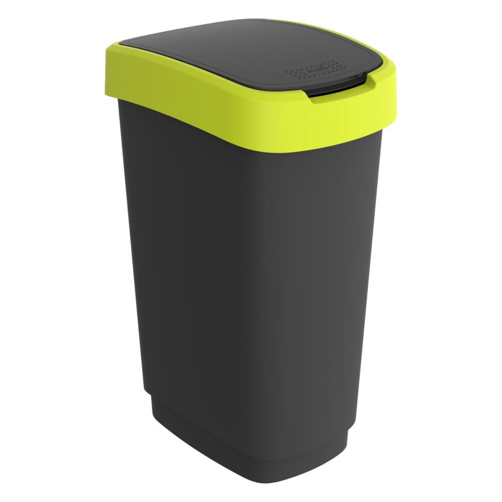 Rotho twist afvalbak 50l lime antraciet