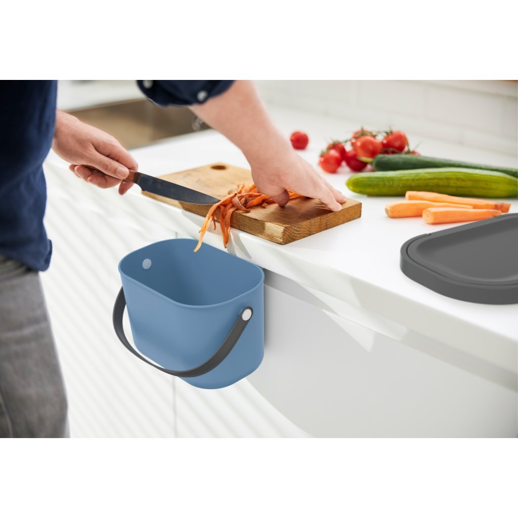 Rotho albula bio afvalbakje 3,2l blauw