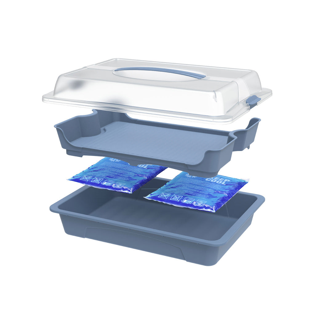 Rotho frisse partybutler serveertray cool horizon blauw