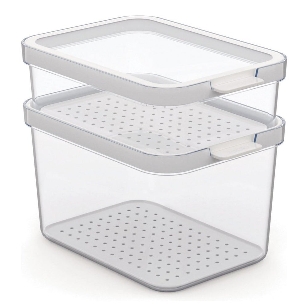Rotho Cauma set koelkastorganizer 1,2l + 2,15l transparant