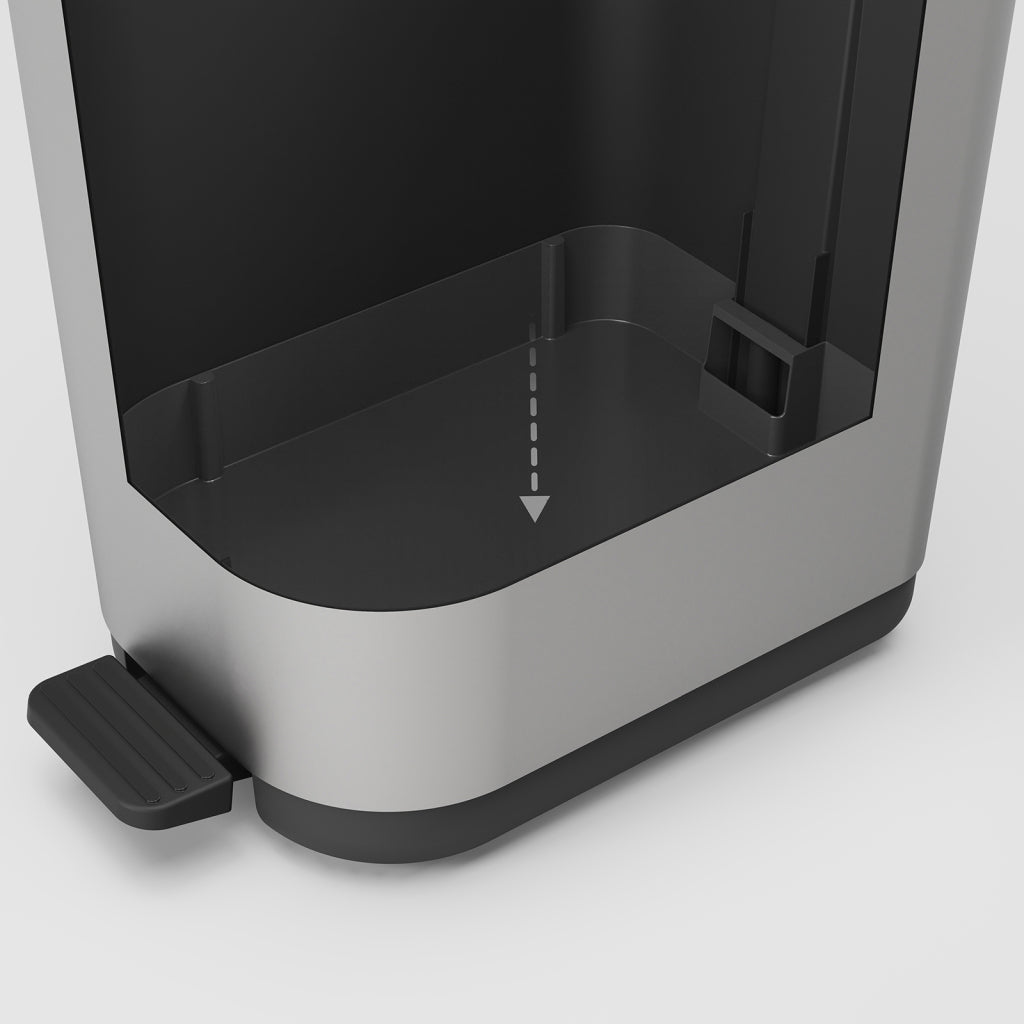 Rotho pedaalemmer ribo 35l zwart