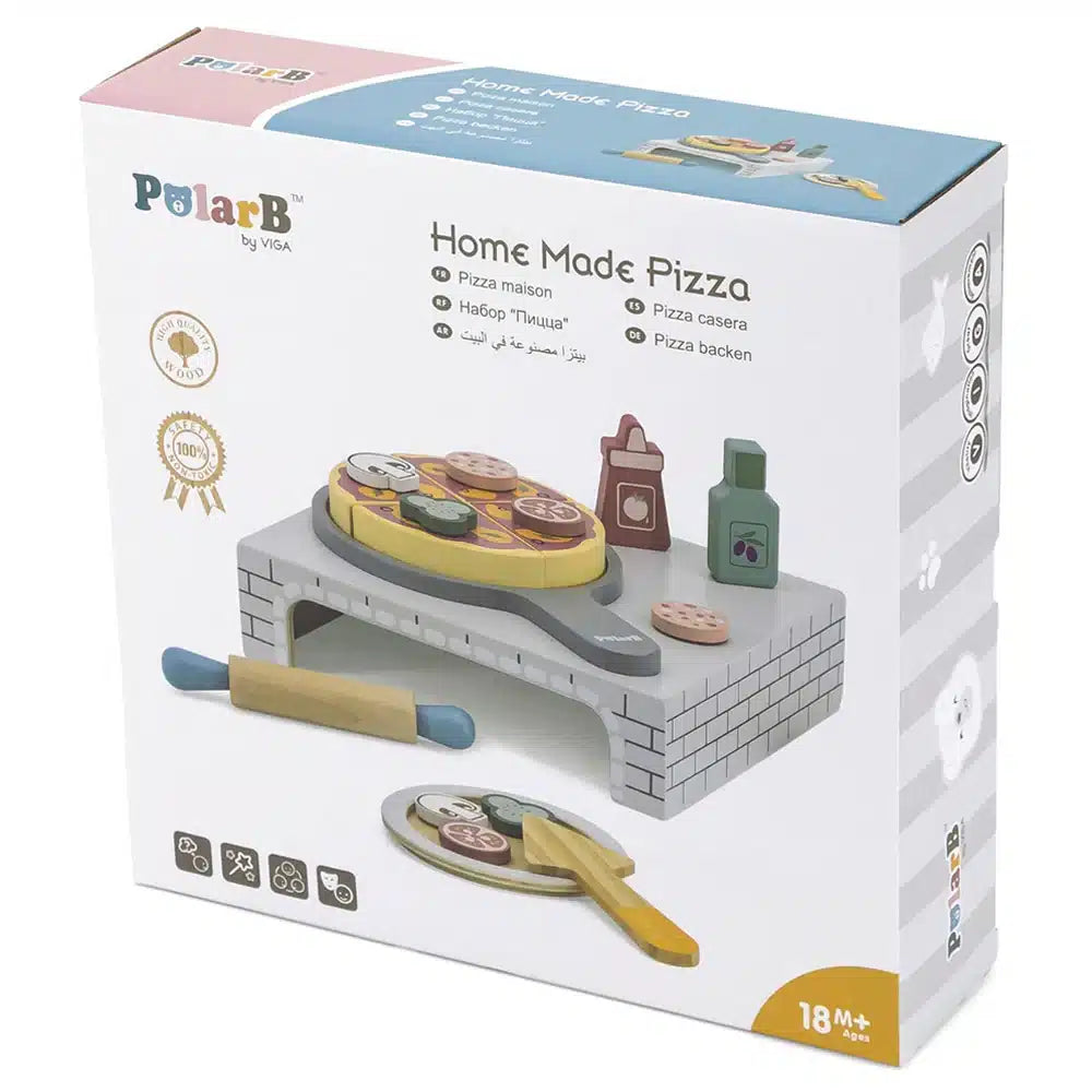 Polarb - houten pizza oven - houten pizzeria - houten speelgoed vanaf 18+ maanden