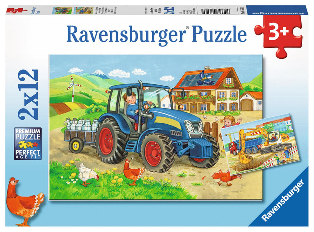 Ravensburger puzzle at the construction site 2x12 pieces