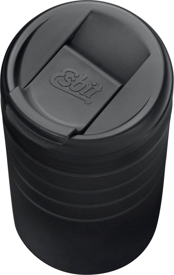 Esbit majoris thermosbeker - 450ml - mat zwart - fliptop deksel - rvs