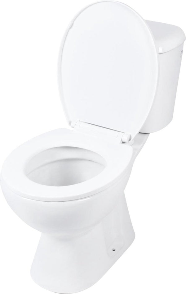 Differnz toiletpot staand met pk uitgang inclusief toiletbril wit