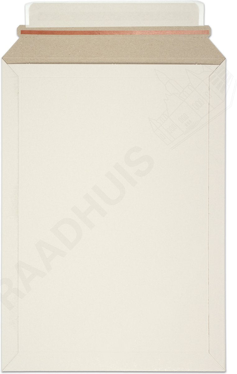 Raadhuis akte envelop - 176x250mm - karton - wit - met plakstrip - 100 stuks