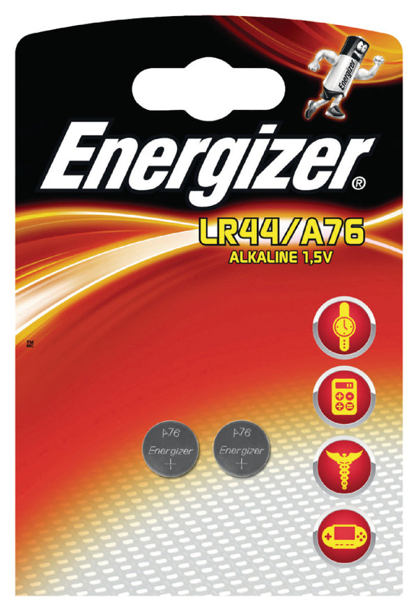 Energizer button cell lr44 a76 2 pieces