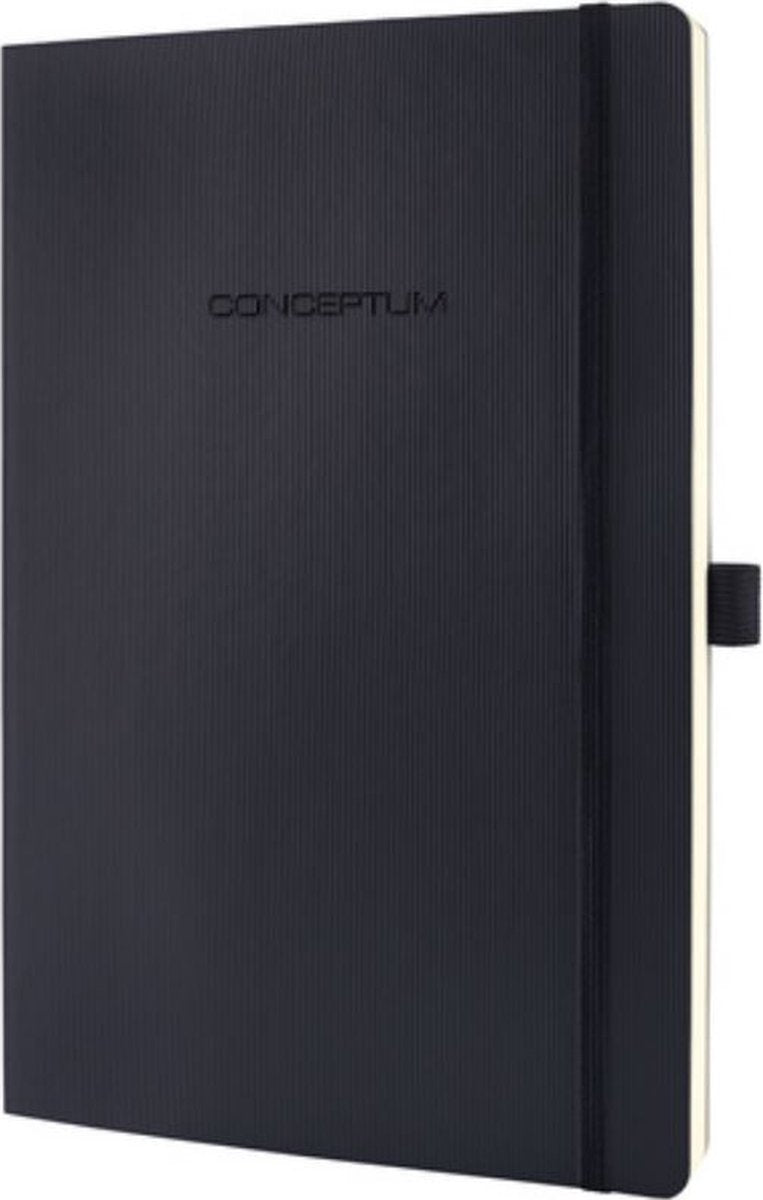 Sigel - notitieboek - conceptum pure - a5 - softcover - zwart - 194 pagina's - 80 grams - ruit - si-co320
