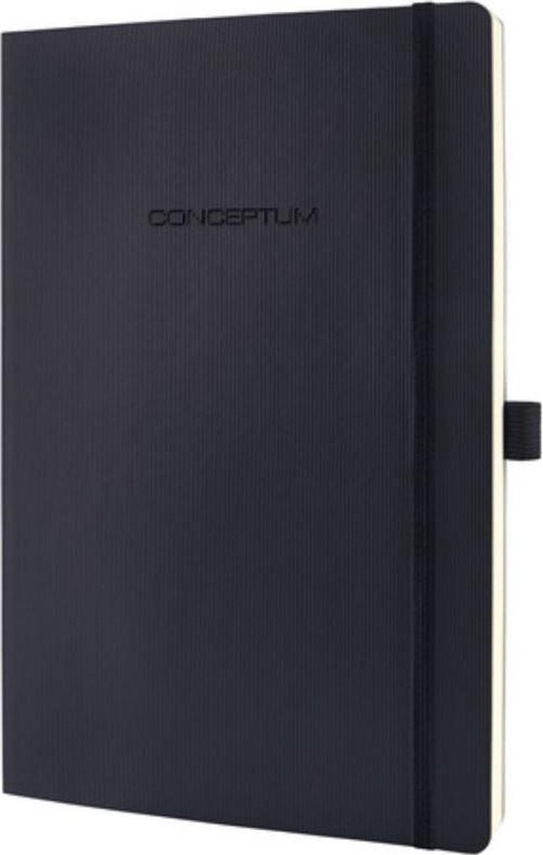 Sigel notitieboek - conceptum pure - a5 - softcover - zwart - 194 pagina's - 80 grams - lijn - si-co321