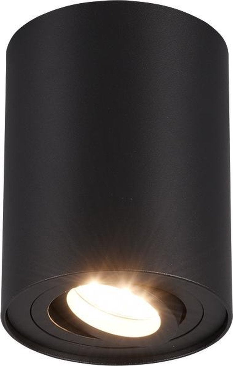 Trio cookie - plafondlamp - zwart mat - excl. 1x gu10 35w