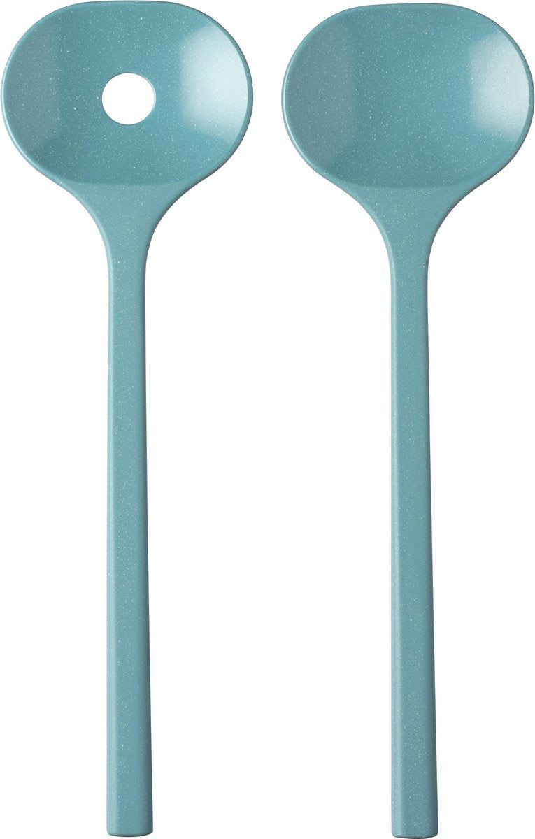 Mepal bloom saladebestek - 2-delig - pebble green