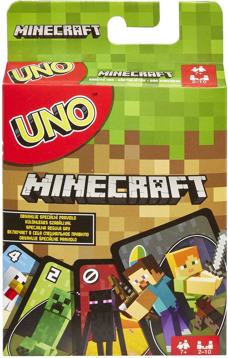 Mattel games uno - minecraft kaartspel