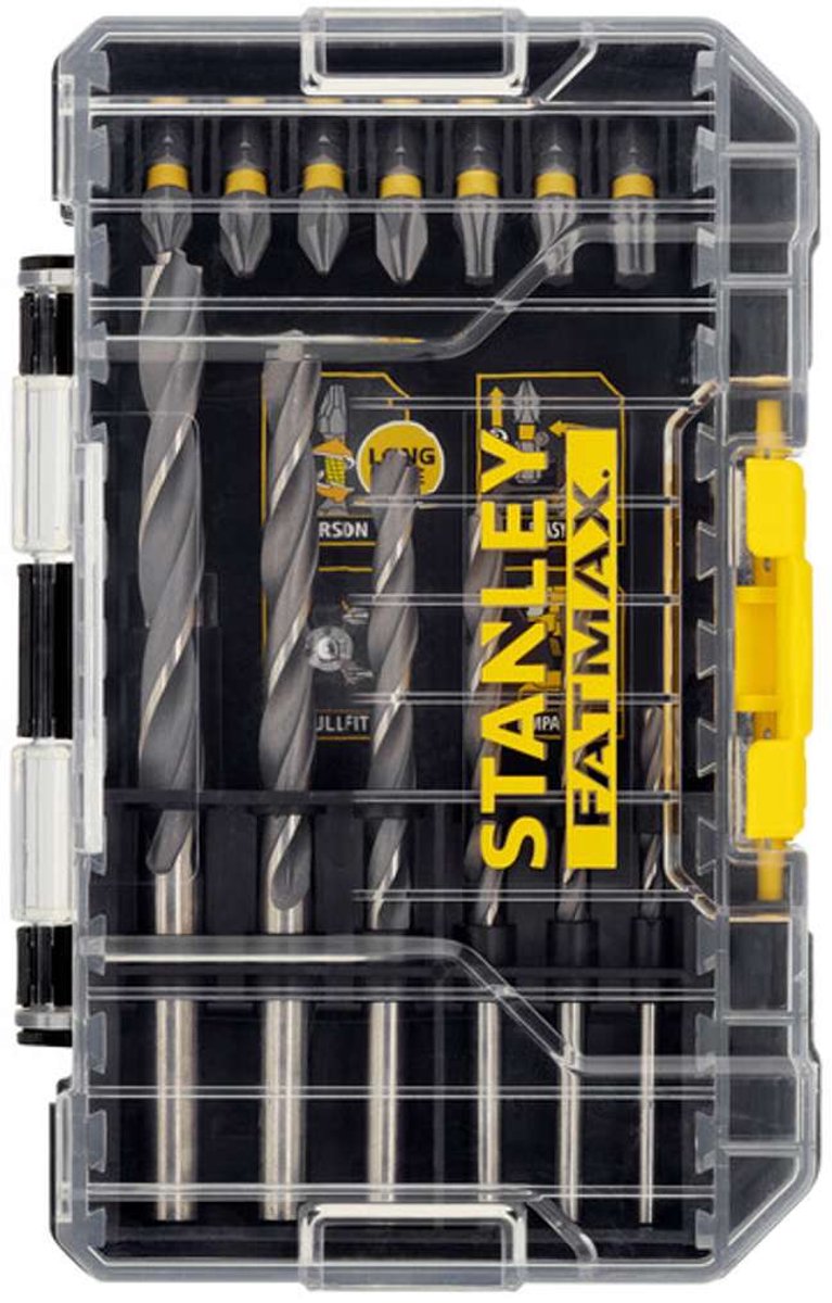 Stanley accessoires - 19-delige ijzeren borenset en bits sta88554-xj