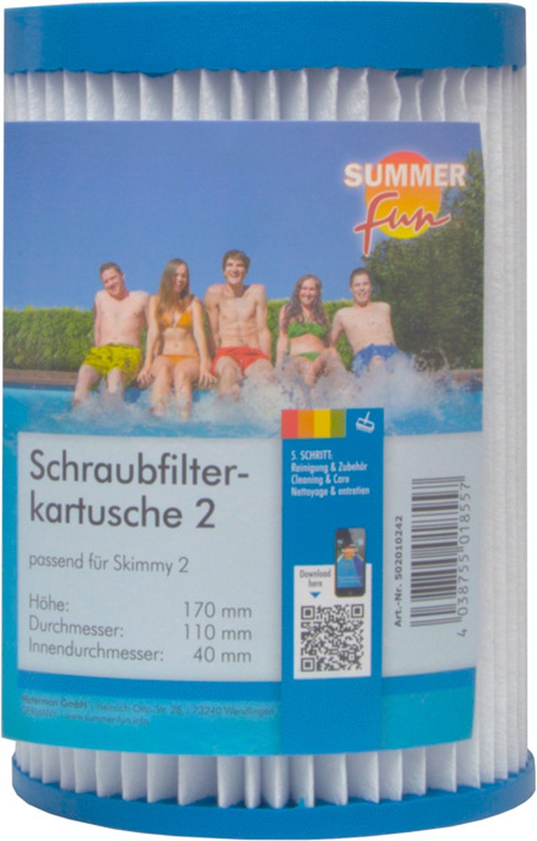 Summer fun cartridge filter voor skimmerfilter 1,7 m³ u
