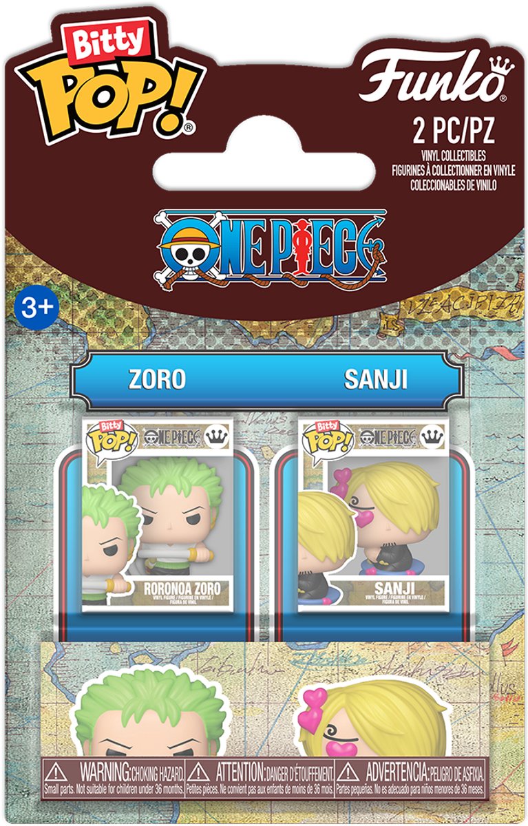 Funko bitty pop 2 pack: one piece- zoro sanji