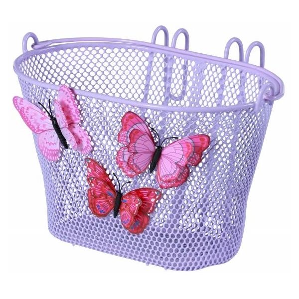 Panier vélo enfant Basil Jasmin Butterfly 28 x 20 x 19 cm - lilas