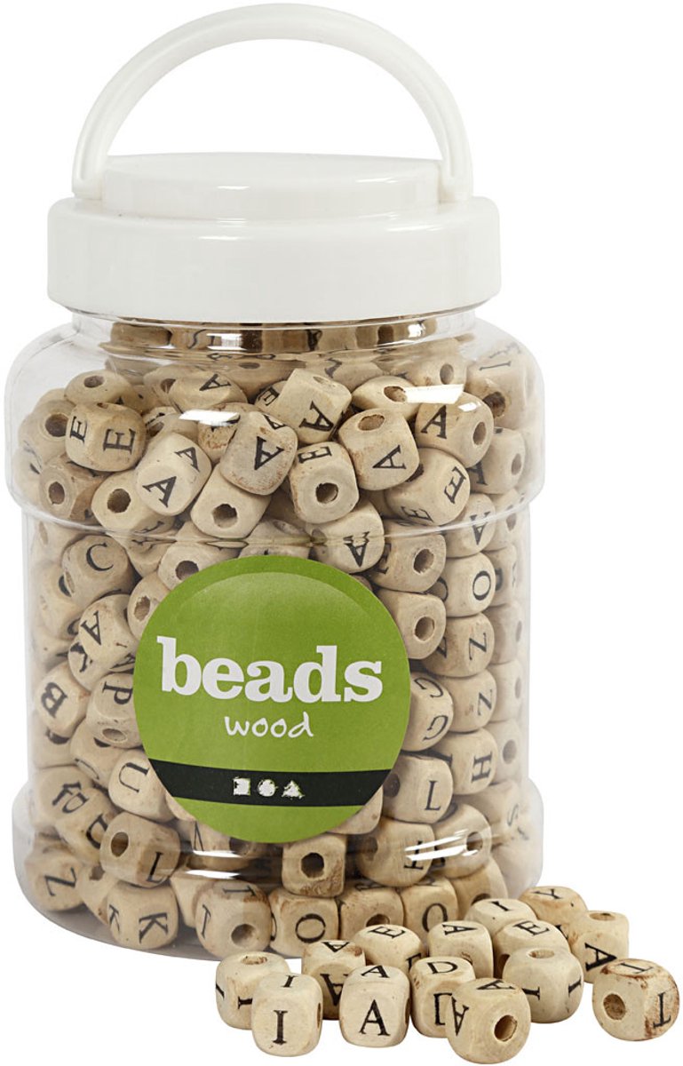 Houten Letterkralenset, 400st.
