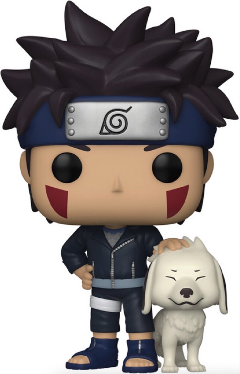 Funko naruto pop! kiba akamaru vinyl figure - 9 cm