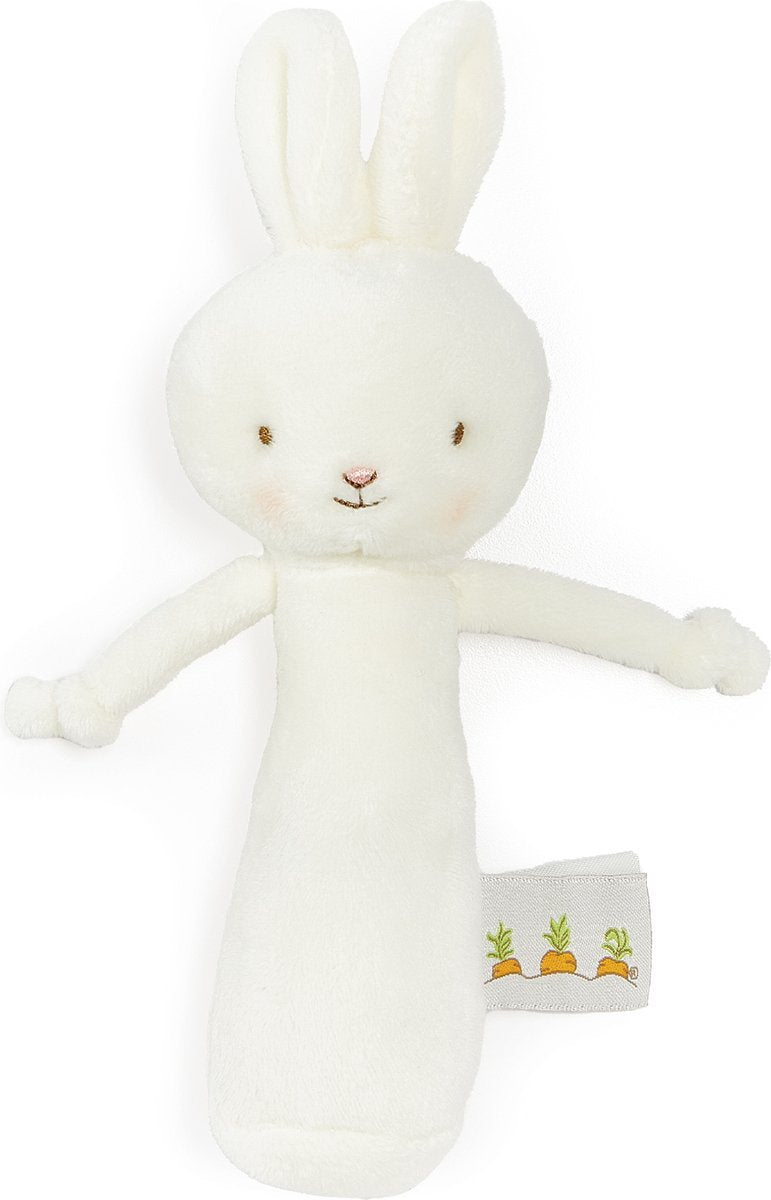 Bunnies by the bay rammelaar konijn - knuffel - geborduurde details - 15 cm - wit