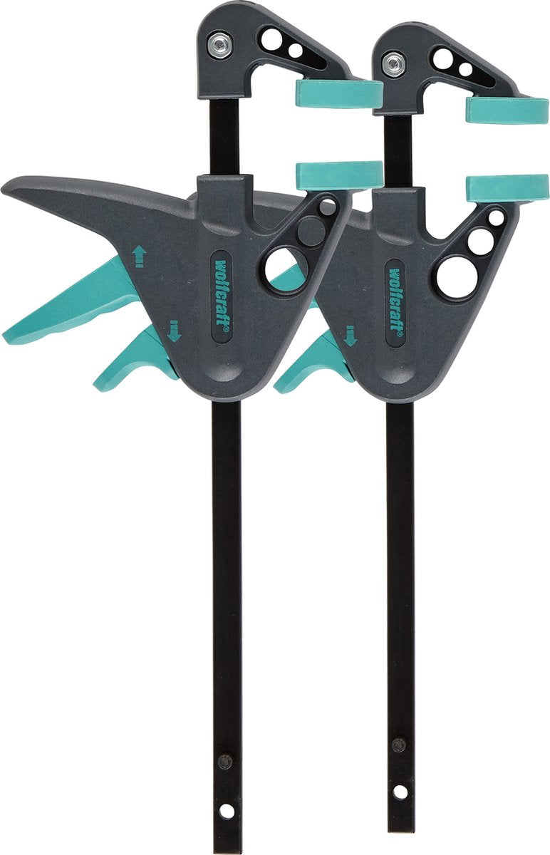 Wolfcraft - 2 lijmklemmen mini - eenhandklem - 3455100