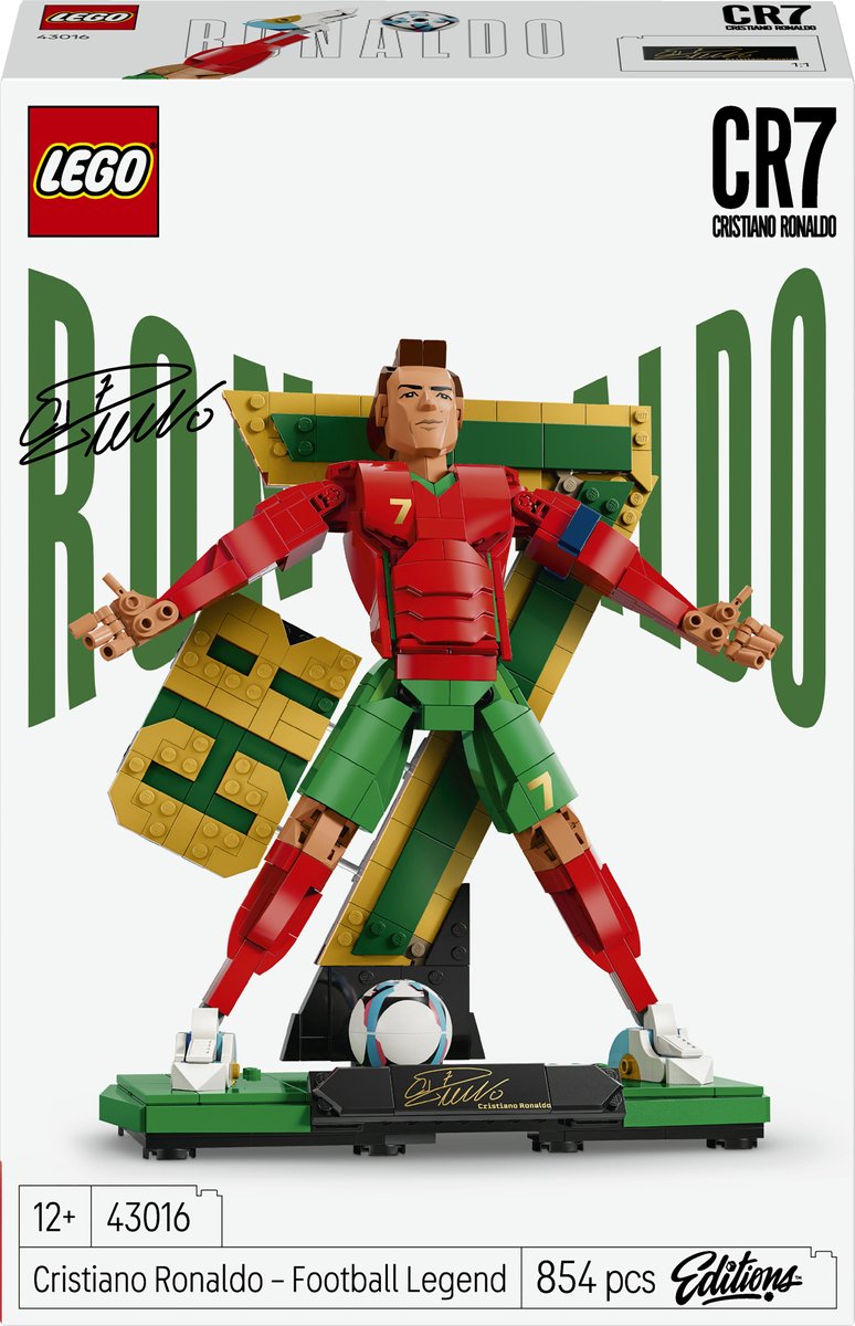 Lego editions cristiano ronaldo - voetballegende cr 7 bouwpakket voor kinderen - 43016